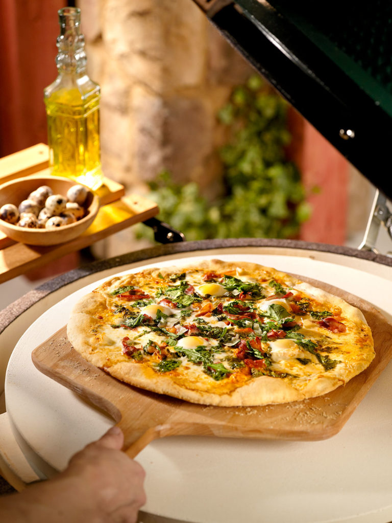 Pizza on Wooden Peel