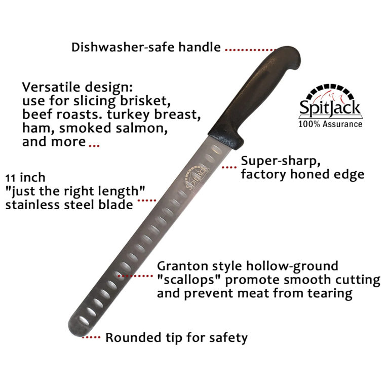 SpitJack 11" Brisket/Ham/Turkey Carving Knife