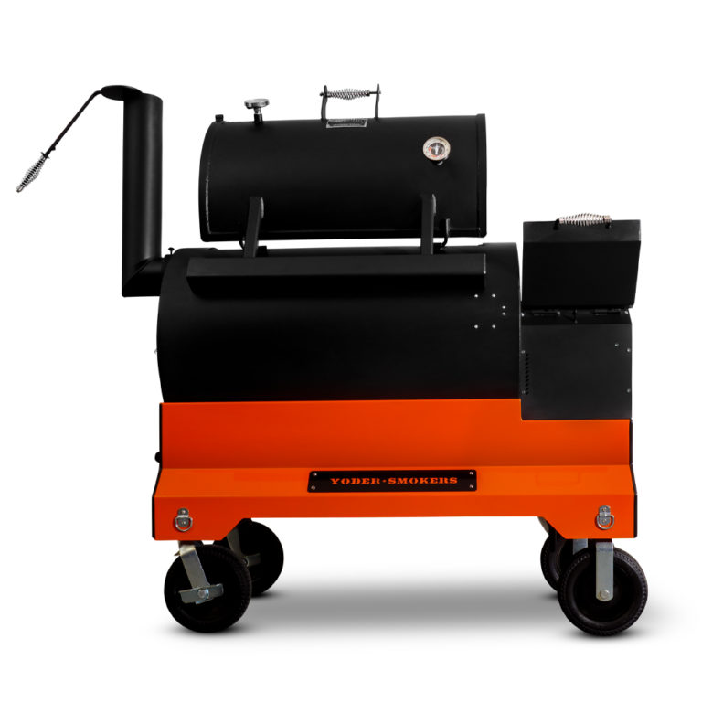 Yoder Smokers YS1500S Competition Pellet Grill - Orange Cart