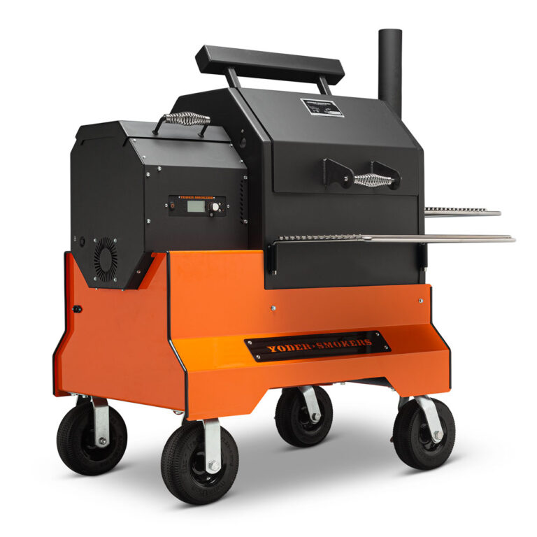 Yoder Smokers YS480S Competition Pellet Grill - Orange Cart