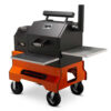 Yoder Smokers YS480S Competition Pellet Grill With Stainless Steel Shelves - Orange Cart