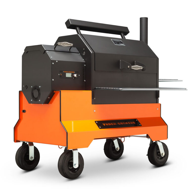 Yoder Smokers YS640S Competition Pellet Grill - Orange Cart