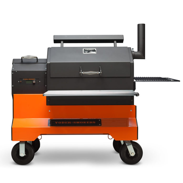 Yoder Smokers YS640S Competition Pellet Grill - Orange Cart