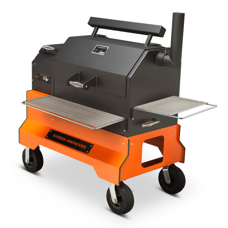 Yoder Smokers YS640S Competition Pellet Grill - Orange Cart