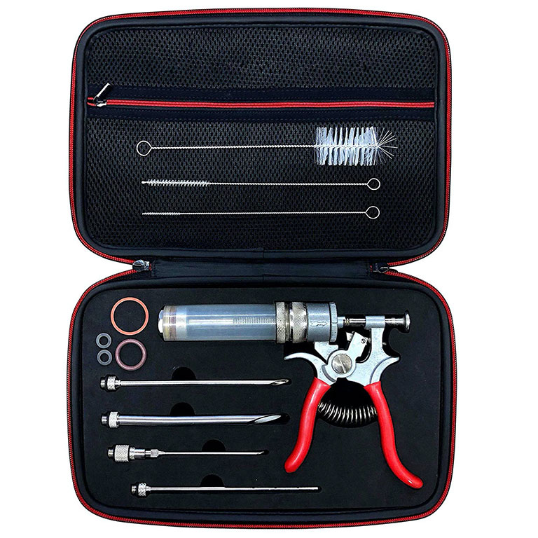 The SpitJack Magnum Meat Injector Gun - Complete Kit with Deluxe Hard Case