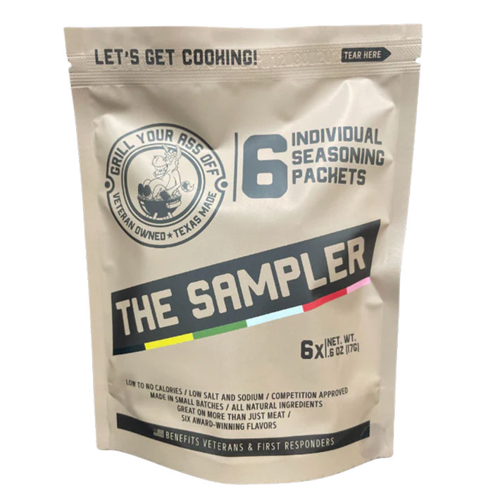 Grill Your Ass Off - The Sampler (6-Pack of Seasonings & Spices)