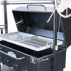 Optional Half Flat Grate, Half Griddle, and Hinged Lid With Thermometer on Meadow Creek SM48 Santa Maria Grill