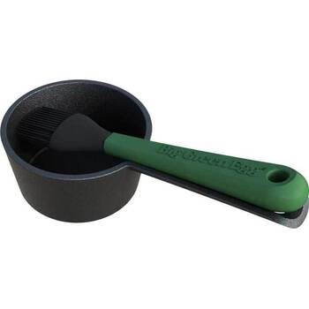 Cast Iron Sauce Pot With Basting Brush