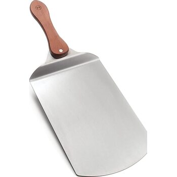 Outset Stainless Steel Pizza Peel With Collapsible Rosewood Handle