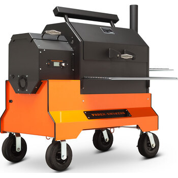 Yoder Smokers YS640S Competition Pellet Grill - Orange Cart